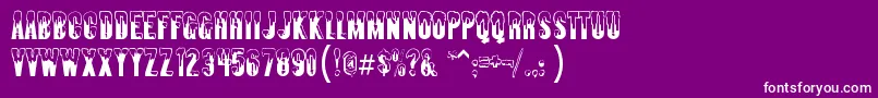 Almosnow Font – White Fonts on Purple Background