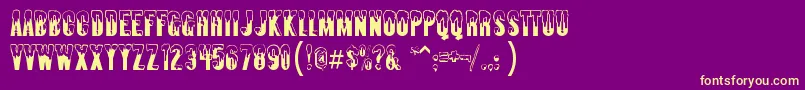 Almosnow Font – Yellow Fonts on Purple Background