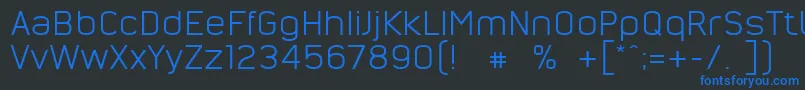 NordsterndemoNormal Font – Blue Fonts on Black Background