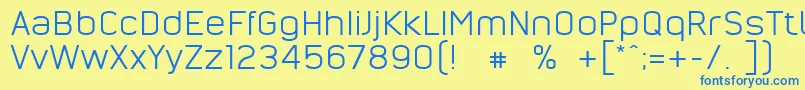 NordsterndemoNormal Font – Blue Fonts on Yellow Background