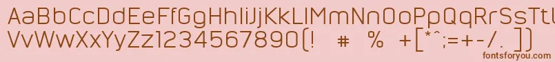 NordsterndemoNormal Font – Brown Fonts on Pink Background