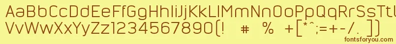 NordsterndemoNormal Font – Brown Fonts on Yellow Background