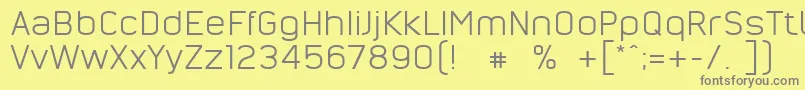 フォントNordsterndemoNormal – 黄色の背景に灰色の文字
