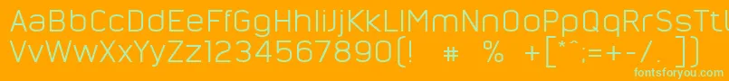 NordsterndemoNormal Font – Green Fonts on Orange Background