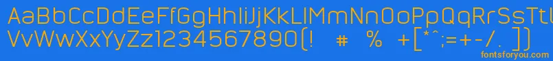 NordsterndemoNormal Font – Orange Fonts on Blue Background