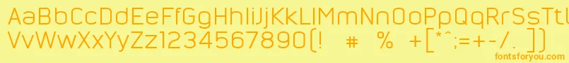 NordsterndemoNormal Font – Orange Fonts on Yellow Background