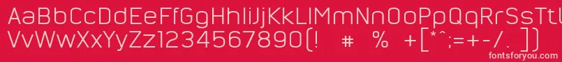 NordsterndemoNormal Font – Pink Fonts on Red Background