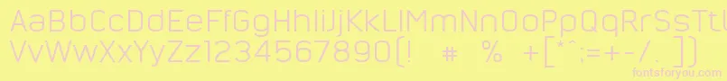 NordsterndemoNormal Font – Pink Fonts on Yellow Background