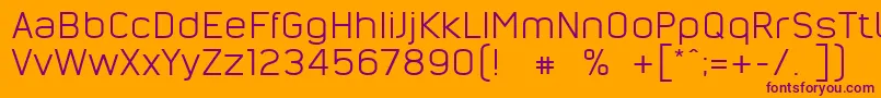 NordsterndemoNormal Font – Purple Fonts on Orange Background