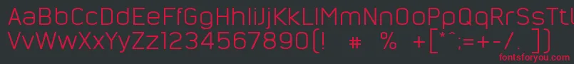 NordsterndemoNormal Font – Red Fonts on Black Background