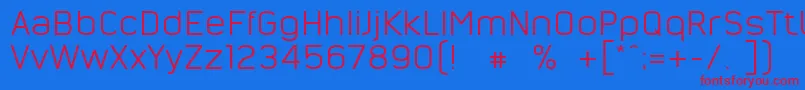 NordsterndemoNormal Font – Red Fonts on Blue Background