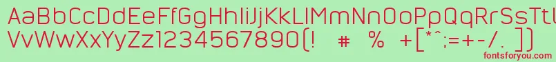 NordsterndemoNormal Font – Red Fonts on Green Background