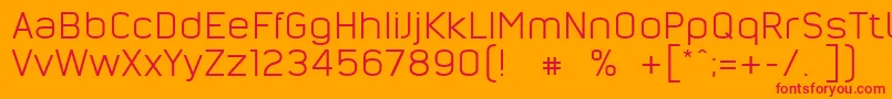 NordsterndemoNormal Font – Red Fonts on Orange Background