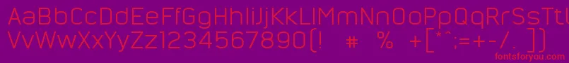 NordsterndemoNormal Font – Red Fonts on Purple Background