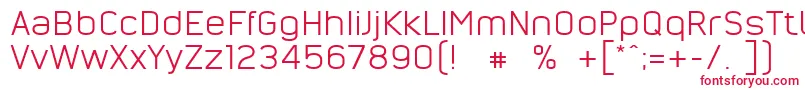 フォントNordsterndemoNormal – 白い背景に赤い文字