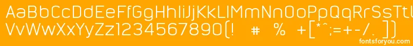 NordsterndemoNormal-Schriftart – Weiße Schriften auf orangefarbenem Hintergrund