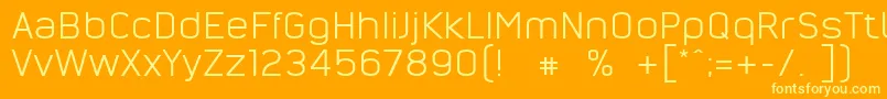 NordsterndemoNormal Font – Yellow Fonts on Orange Background