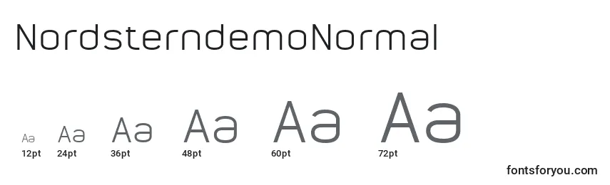 Размеры шрифта NordsterndemoNormal