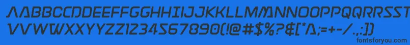 Discotechiasemital Font – Black Fonts on Blue Background