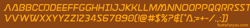 Discotechiasemital Font – Orange Fonts on Brown Background