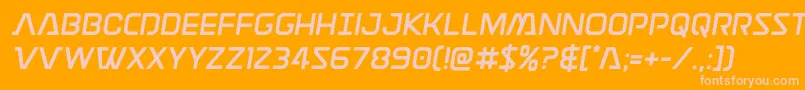 Discotechiasemital Font – Pink Fonts on Orange Background