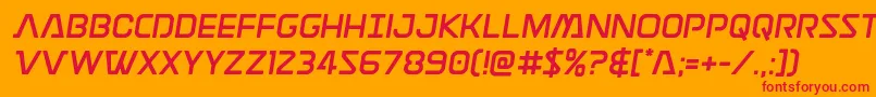 Discotechiasemital Font – Red Fonts on Orange Background