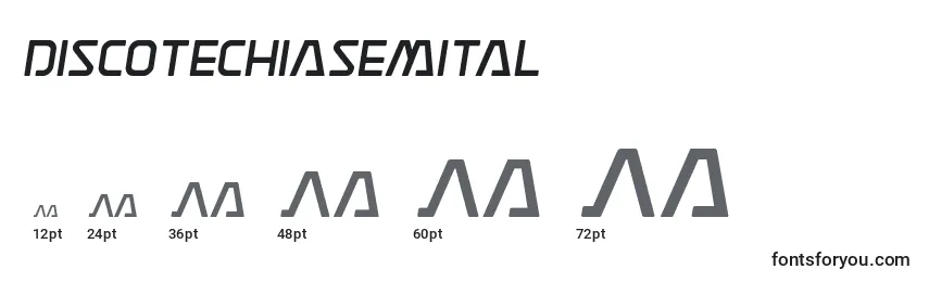 Discotechiasemital Font Sizes
