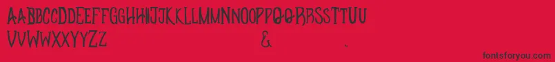 Apotheque Font – Black Fonts on Red Background