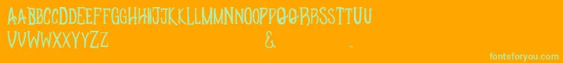 Apotheque Font – Green Fonts on Orange Background