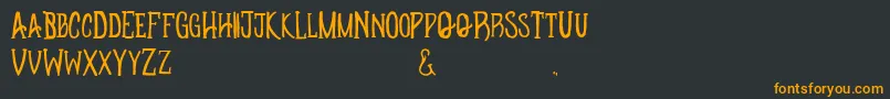 Apotheque Font – Orange Fonts on Black Background