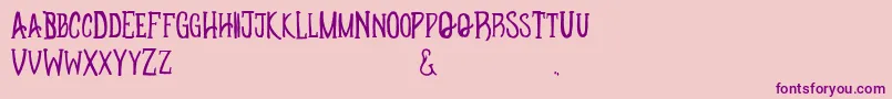 Apotheque Font – Purple Fonts on Pink Background