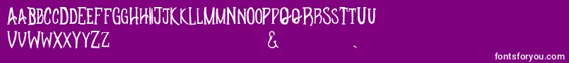 Apotheque Font – White Fonts on Purple Background