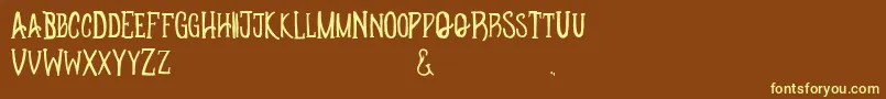 Apotheque Font – Yellow Fonts on Brown Background