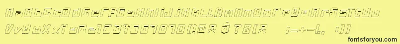 Fonte Mclovin – fontes pretas em um fundo amarelo