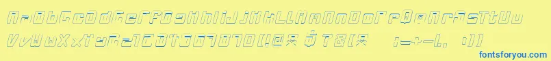 Mclovin Font – Blue Fonts on Yellow Background