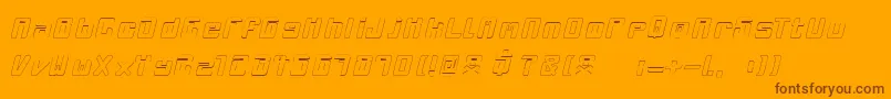 Mclovin-Schriftart – Braune Schriften auf orangefarbenem Hintergrund