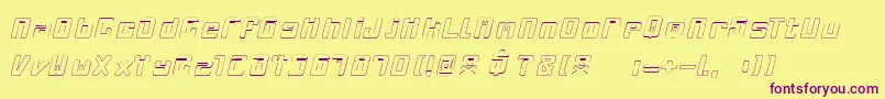 Fonte Mclovin – fontes roxas em um fundo amarelo