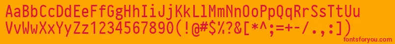 Pragmatapro Font – Red Fonts on Orange Background