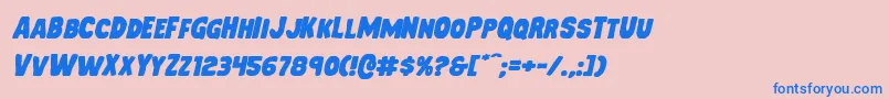 Mysterymobileexpandital Font – Blue Fonts on Pink Background