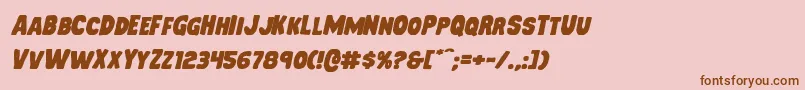 Mysterymobileexpandital Font – Brown Fonts on Pink Background