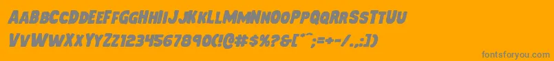 Mysterymobileexpandital Font – Gray Fonts on Orange Background