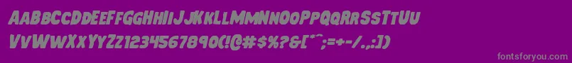 Mysterymobileexpandital Font – Gray Fonts on Purple Background