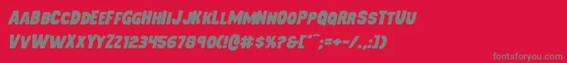 Mysterymobileexpandital Font – Gray Fonts on Red Background