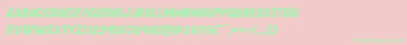 Mysterymobileexpandital Font – Green Fonts on Pink Background