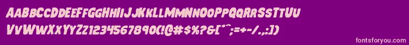 Mysterymobileexpandital Font – Pink Fonts on Purple Background