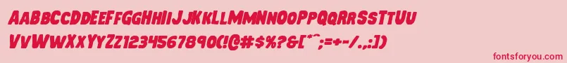 Mysterymobileexpandital Font – Red Fonts on Pink Background