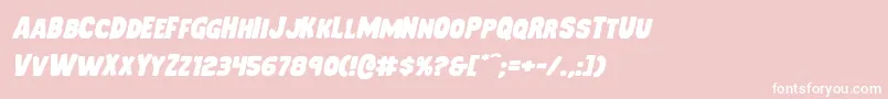 Weitere Informationen zur Mysterymobileexpandital-Schriftart Mysterymobileexpandital-Schriftart – Weiße Schriften auf rosa Hintergrund