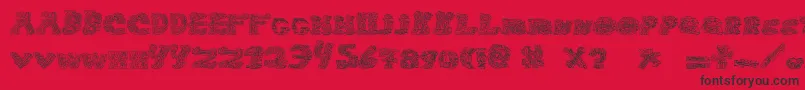 HaloSonic Font – Black Fonts on Red Background