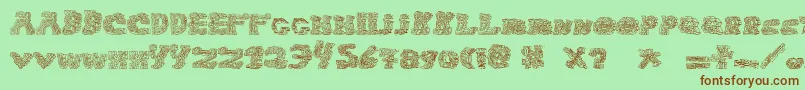 HaloSonic Font – Brown Fonts on Green Background