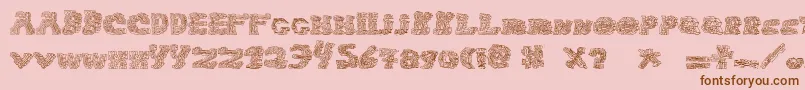 HaloSonic Font – Brown Fonts on Pink Background